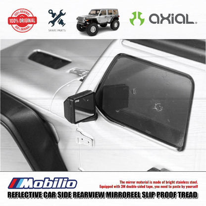 GPM Part #SCX3ZSP4 Metal Reflective Car Side Rearview Mirror for Axial SCX10 III Jeep Wrangler - 2 Pcs