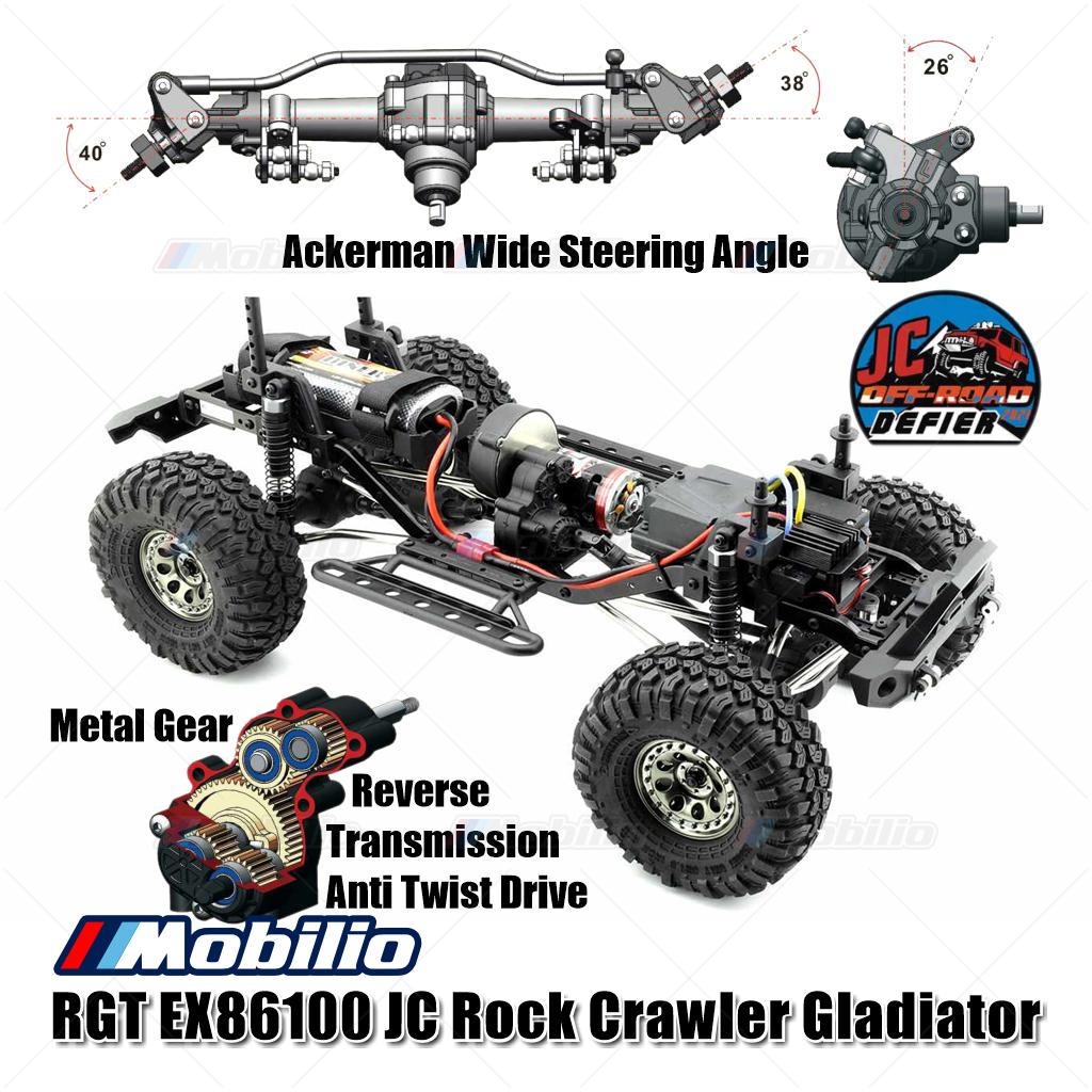 RC RGT EX86100 V2 JC Rock Crawler Cruiser Defier 4x4 Offroad 1/10