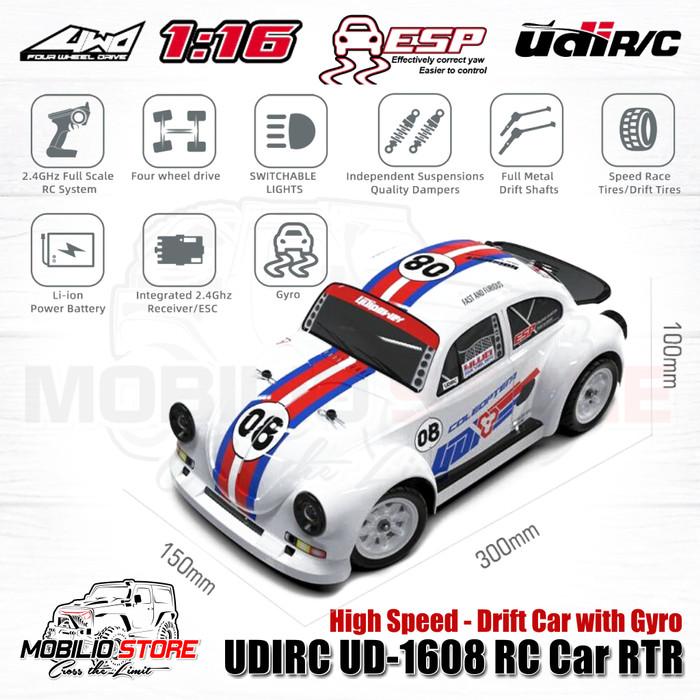 UDIR/C UD-1608 4WD 1/16 Racing Drift Rally Touring RC Car 2.4 GHz RTR