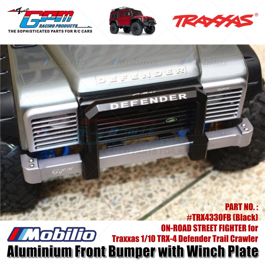 GPM Part #TRX4330FB Aluminium Front Bumper with Winch Plate for Traxxas 1/10 TRX-4 Defender Trail Crawler