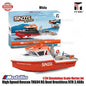 Perahu RC Penyelamat Berkecepatan Tinggi TX694 Brushless RTR 2.4GHz Skala Simulasi 1/34 Jet Vortex
