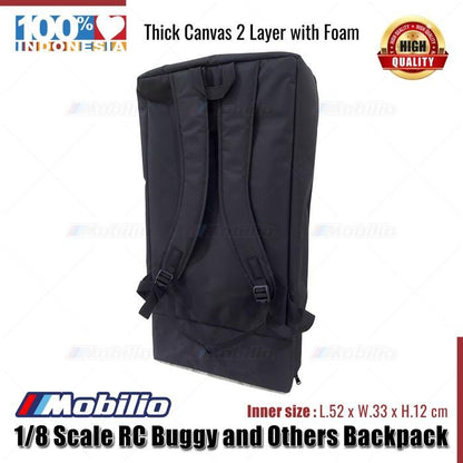 Tas 1/8 Scale RC Buggy and Others Backpack High Quality Canvas Size 52x33x12cm