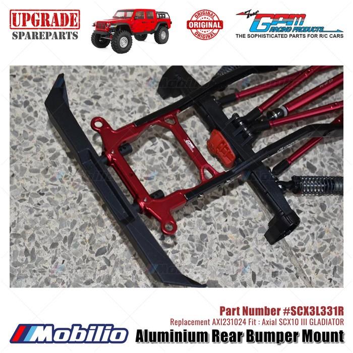 GPM Part #SCX3L331R Aluminium Rear Bumper Mount Upgrade RC Axial SCX10 III Jeep Gladiator  Remote Control Toy