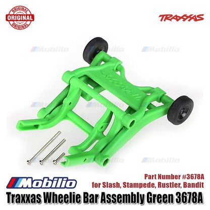 Traxxas Part #3678A Wheelie Bar Assembled Green fits RC Slash Bandit Rustler Stampede Monster Truck