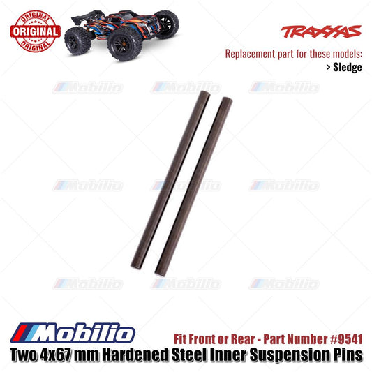 Traxxas Part #9541 Two 4x67 mm Hardened Steel Inner Suspension Pins RC Sledge 1/8 Scale Off-Road