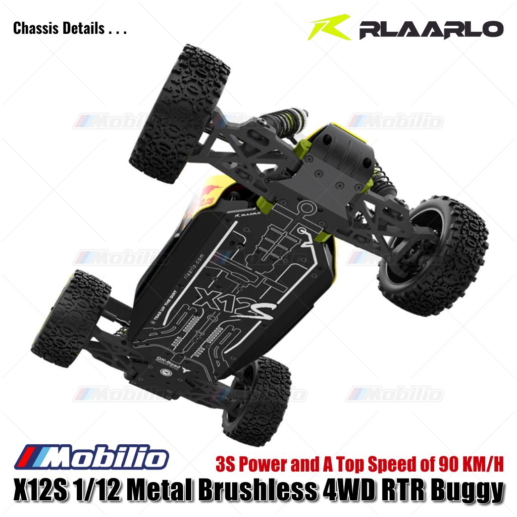 Rlaarlo X12S Buggy 1/12 Metal Brushless 4WD RTR 2.4GHz Mini High Speed ​​Remote Control