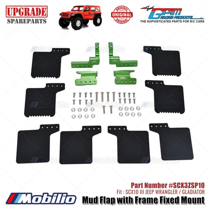 GPM Part #SCX3ZSP10 Mud Flap Decoration Axial SCX10 III Jeep Wrangler - Gladiator