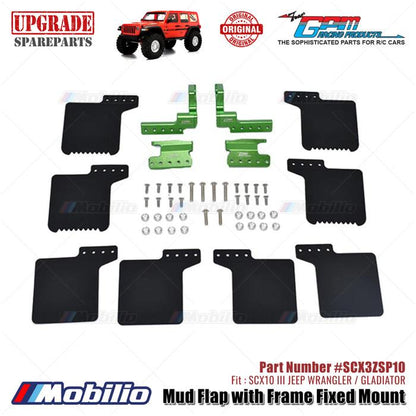 GPM Part #SCX3ZSP10 Mud Flap Decoration Axial SCX10 III Jeep Wrangler - Gladiator