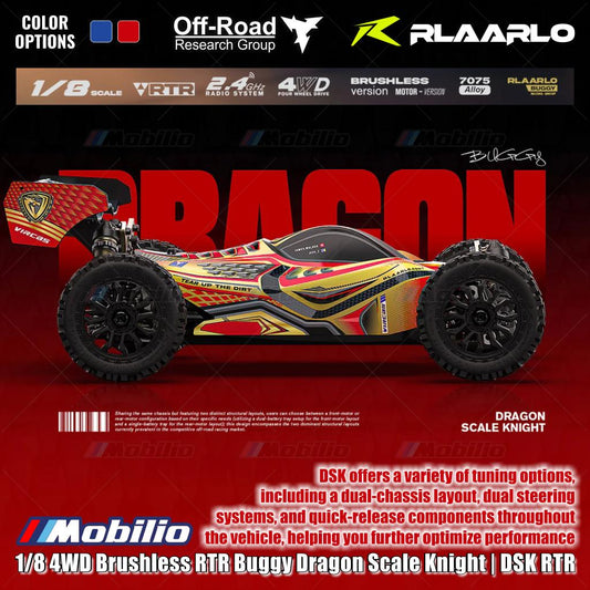 Rlaarlo Dragon Scale Knight | DSK 1/8 Scale 4WD Brushless RC Buggy RTR