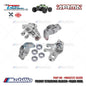 GPM Part #MGG2122 Alloy Front Steering Block + Rear Hub (Larger Inner Bearings) RC Arrma Granite Typhon Grom Mega Monster Truck