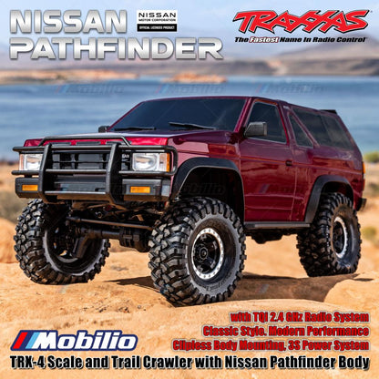 Traxxas 110056-4 TRX-4 Scale and Trail Crawler dengan Nissan Pathfinder RC 1/10 4X4 Tahan Air RTR 2.4GHz TQi Adventure