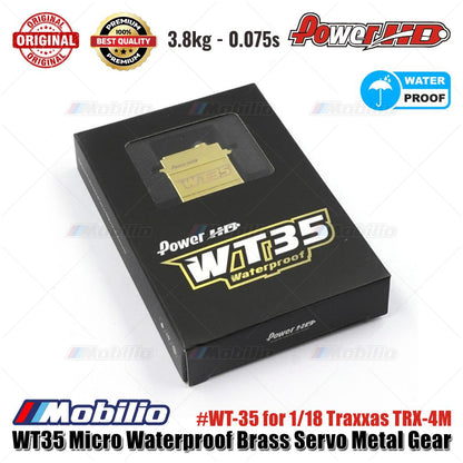 Power HD WT35 Micro Waterproof Brass Servo Metal Gear #WT-35 for 1/18 Traxxas TRX-4M