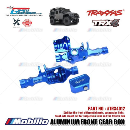 GPM Part #TRX4012 Aluminum Front / Rear Gear Box for Traxxas TRX-4 TRX-6