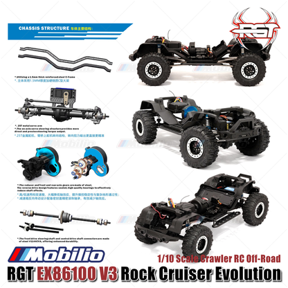 RGT EX86100 V3 ROCK CRUISER 1/10 Scale Rock Crawler Cruiser EX86100V3 4WD Offroad RTR RC Car
