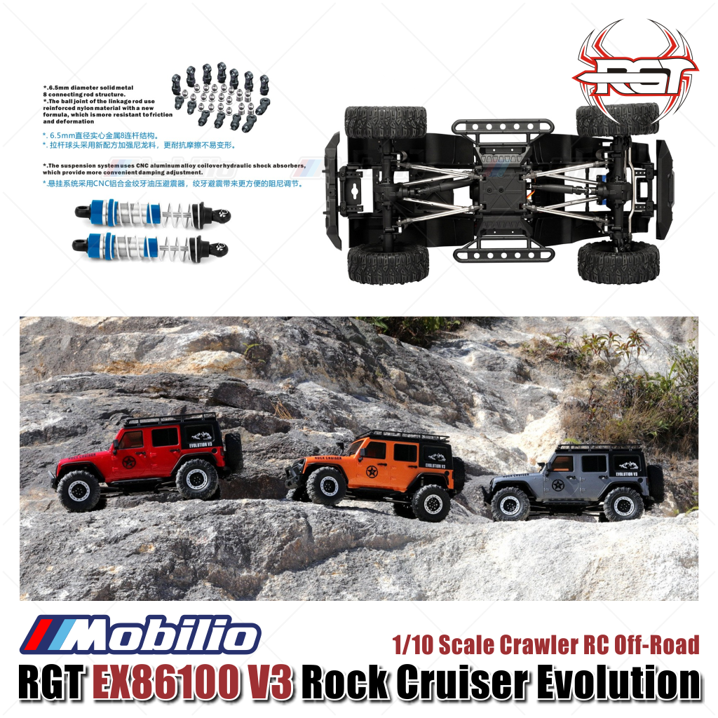 RGT EX86100 V3 ROCK CRUISER 1/10 Scale Rock Crawler Cruiser EX86100V3 4WD Offroad RTR RC Car