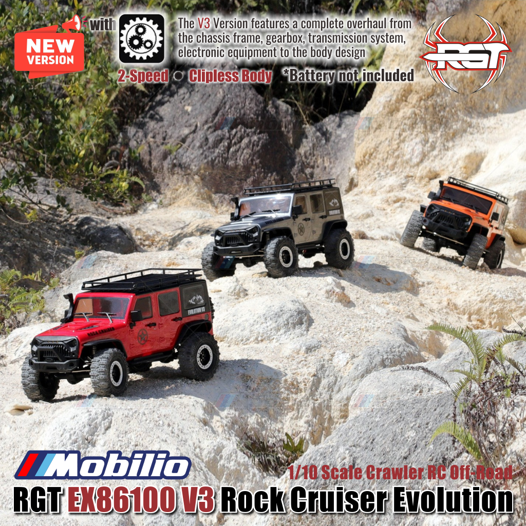 RGT EX86100 V3 ROCK CRUISER 1/10 Scale Rock Crawler Cruiser EX86100V3 4WD Offroad RTR RC Car