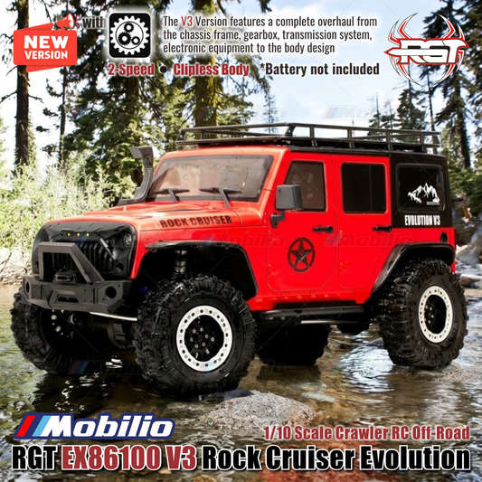 RGT EX86100 V3 ROCK CRUISER 1/10 Scale Rock Crawler Cruiser EX86100V3 4WD Offroad RTR RC Car