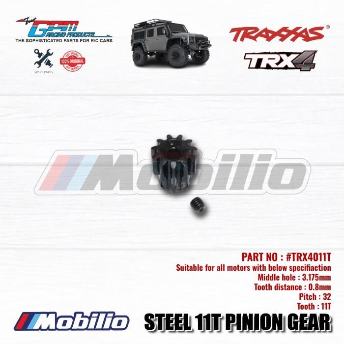GPM Part Steel Pinion Gear 32P 9/10/11/12/14T Stronger and Durable for Traxxas TRX-4 TRX-6 1/10 Scale