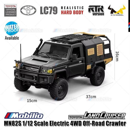 MN82S 1/12 Scale Electric 4WD Off-Road Crawler Toyota Land Cruiser LC79 Car Adventure  Remote Control