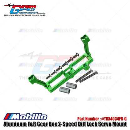 GPM Part #TRX4034FR Aluminum Front Rear Gear Box 2-speed Differential Lock Servo Mount Traxxas TRX-4 TRX-6 Trail Crawler