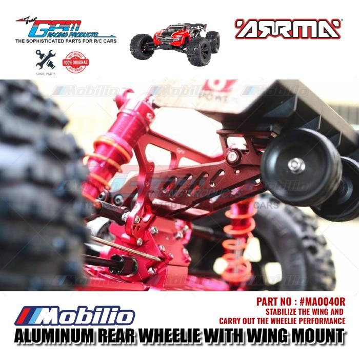 GPM Part #MAO040R Aluminum Rear Wheelie With Wing Mount Arrma Outcast 6S BLX Stunt Truck