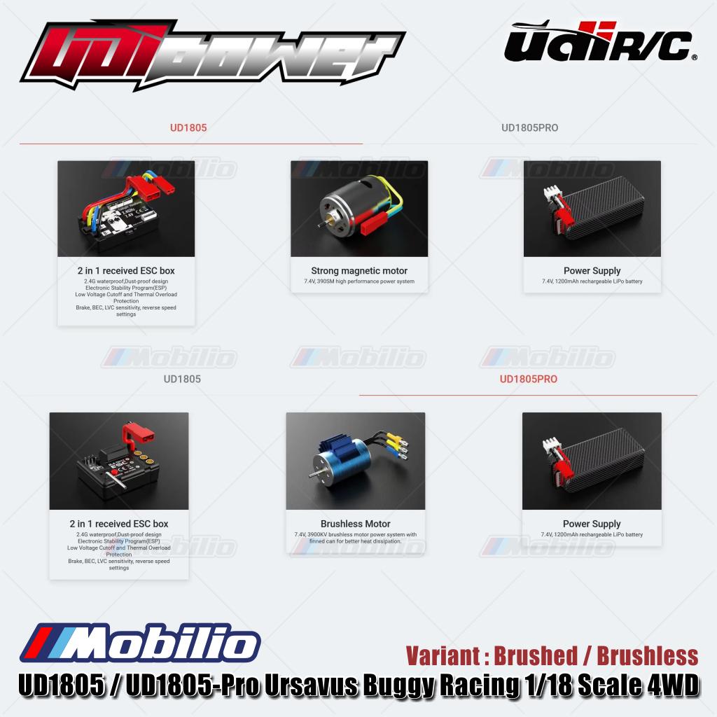 UDIR/C UD1805 / UD1805-Pro Ursavus Buggy Racing 1/18 Scale 4WD 2.4GHz ESP Gyro RC Car RTR