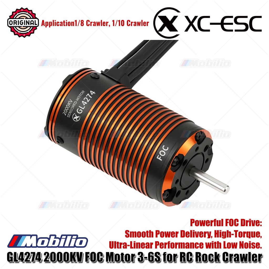 XC-ESC GL4274 Sensored Brushless Motor 2000KV FOC 3-6S untuk RC Rock Crawler
