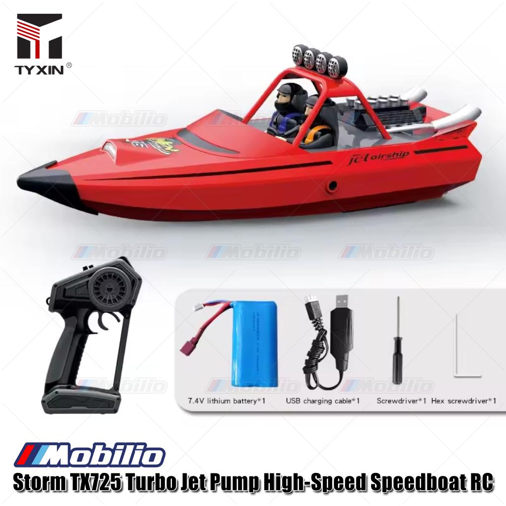 Storm TX725 Turbo Jet Pump High-Speed Speedboat RC Boat One Click Reset (Not Afraid of Flipping)