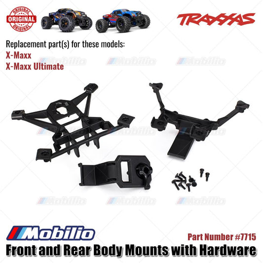 Traxxas Part #7715 Front and Rear Body Mounts with Hardware for RC X-Maxx Ultimate