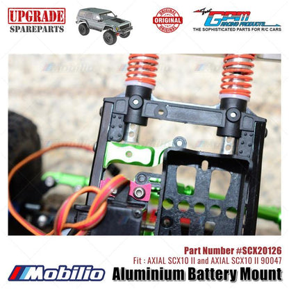 GPM Part #SCX20126 Aluminium Battery Mount RC Upgrade Axial SCX10 II Crawler Adventure