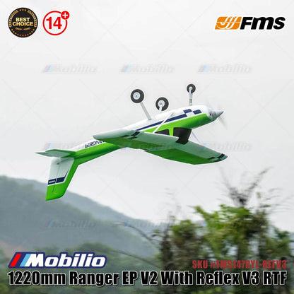 FMS 1220mm Ranger EP V2 Dengan Reflex V3 RTF Siap Terbang #FMS147RGN-REFV3 Pesawat RC Aeromodeling