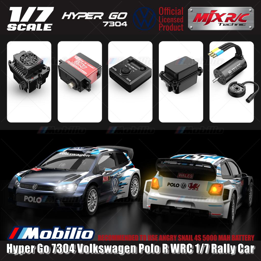 MJX Hyper Go 7304 VW Polo Brushless 1:7 Scale Drift Rally Car - 61KPH 4S LiPo without Battery & Charger