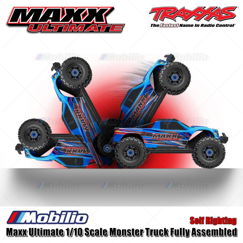 Traxxas 89087-4 Maxx Ultimate Truk Monster Skala 1/10 Rakitan Lengkap RTR Siap Balap RC dengan Sistem Radio TQi 2.4 GHz dan Sistem Tenaga Brushless VXL-4S