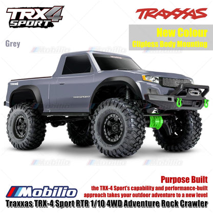 Traxxas 82224-4 TRX-4 Sport 1/10 Scale 4X4 Trail Truck Waterproof Electronics with TQ 2.4 GHz 2-Channel Radio System RTR