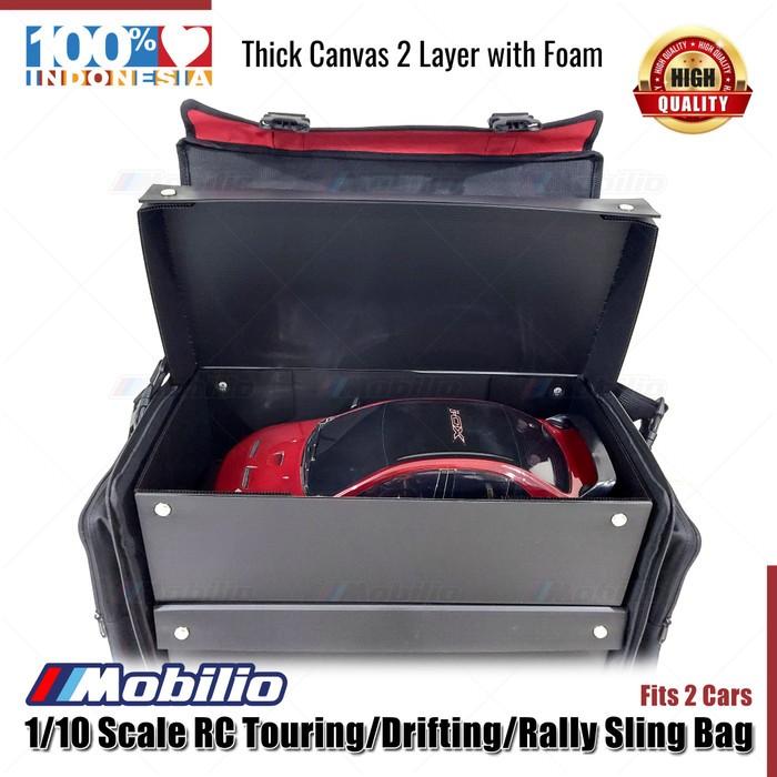 Tas Selempang Reli Drifting Touring RC Skala 1/10 dengan 2 Kotak Dalam Muat 2 Mobil