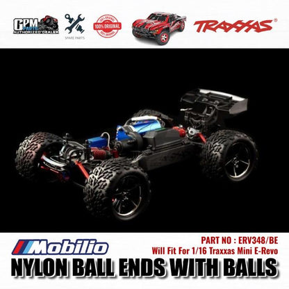 GPM Part #ERV348/BE Nylon Ball Ends with Balls for Traxxas 1:16 Mini E-Revo 2 Pcs