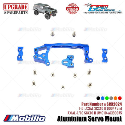 GPM Part #SCX2024 Aluminium Servo Mount AX31391 RC Upgrade Axial SCX10 II Crawler Adventure