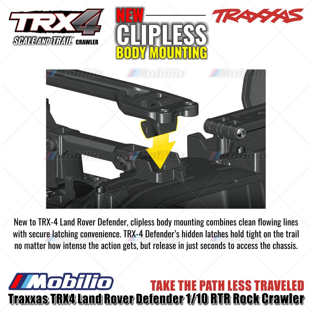 Traxxas 82256-4 TRX4 Land Rover Defender 1/10 RTR Rock Crawler New Clipless