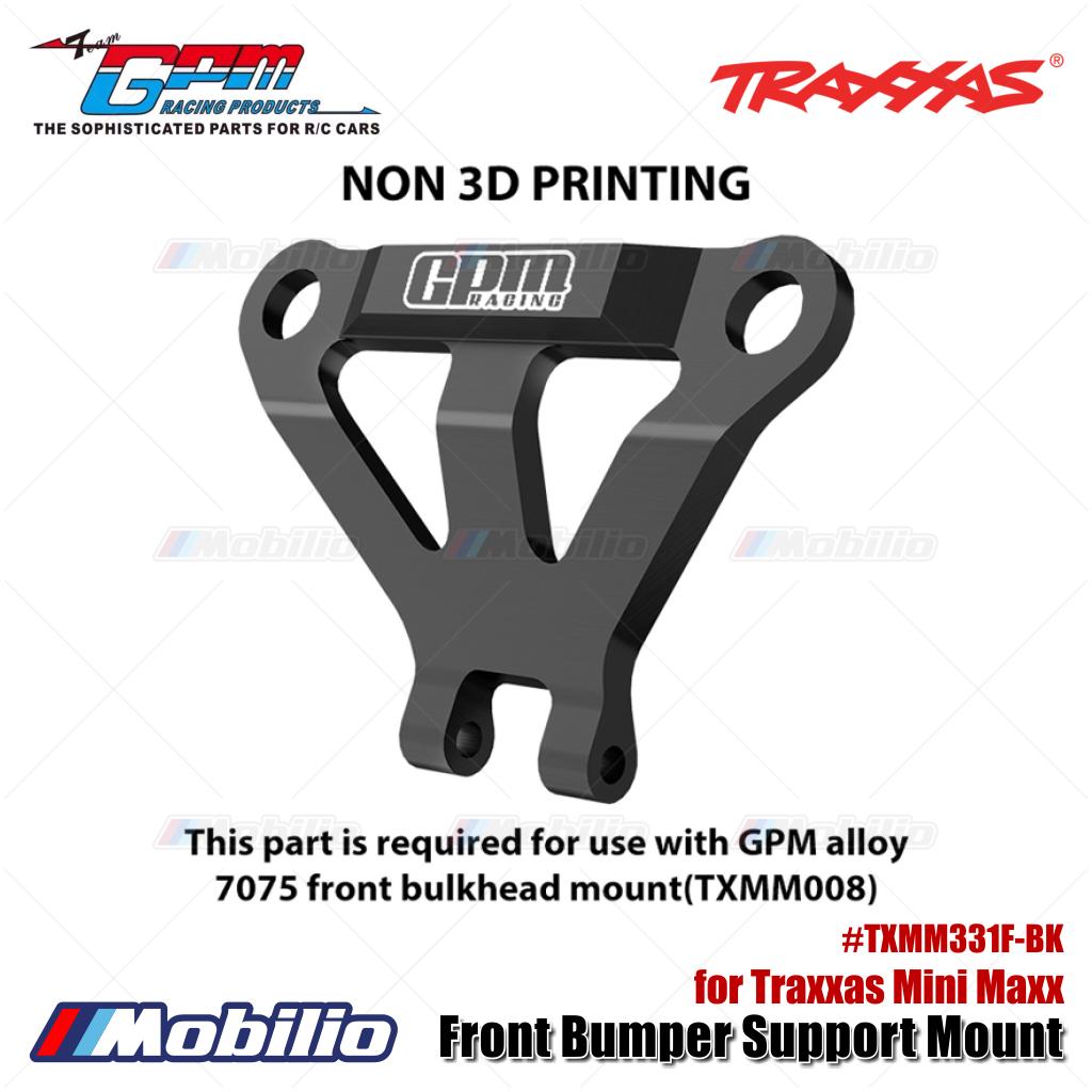 GPM Part #TXMM331F-BK Front Bumper Support Mount for Traxxas Mini Maxx Upgrade