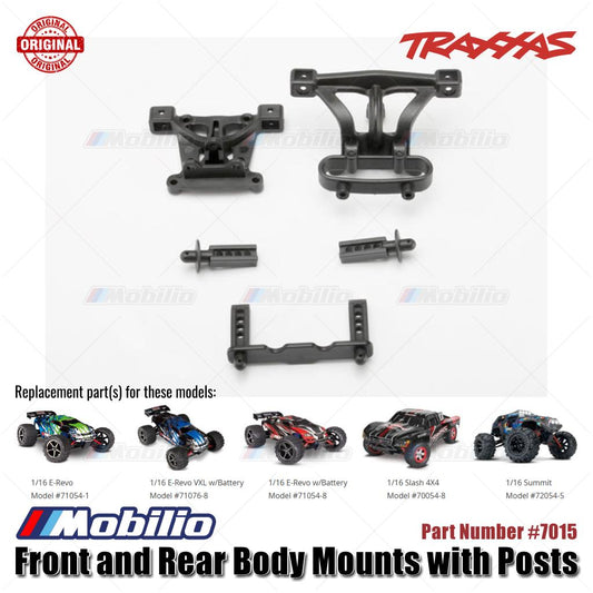 Traxxas Part #7015 Front and Rear Body Mounts with Posts for RC 1/16 E-Revo Slash Summit