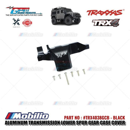 GPM Part #TRX4038GCB Aluminum Transmission Lower Spur Gear Case Cover Traxxas TRX-4 Trail Crawler