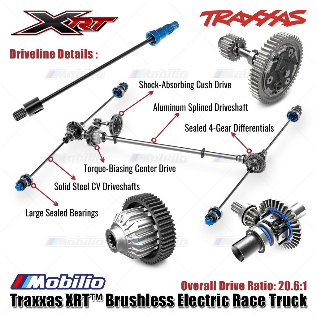 Traxxas 78086-4 XRT 1/6 Extreme Race Truck Brushless 4WD 8s 2.4GHz TQI TSM RTR Tanpa Klip