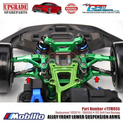GPM Part #TFM055 Alloy Front Lower Suspension Arms #10535 Traxxas 4-TEC Drift Ford Mustang