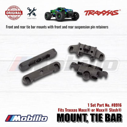 Traxxas Part #8916 Front and Rear Tie Bar Mounts with Suspension Pin Retainers for Maxx Slash