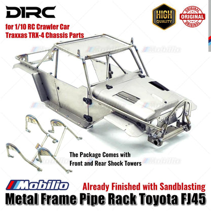 D1RC Upgrade Part Metal Frame Pipe Rack Toyota FJ45 with Sandblasting for 1/10 RC Crawler Car Traxxas TRX-4 Chassis Parts