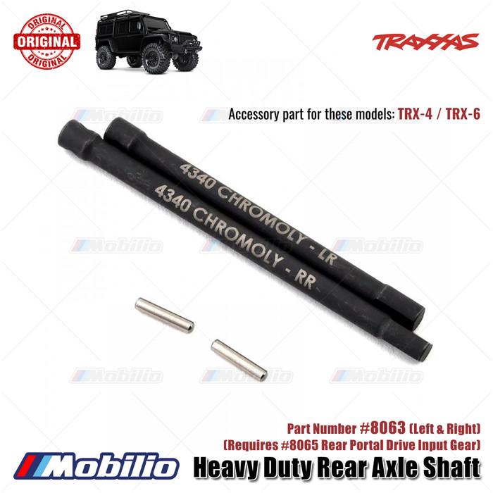 Traxxas Part #8063 Heavy Duty Rear Axle Shaft Part Left & Right Requires #8065 Rear Portal Drive Input Gear for TRX-4 TRX-6