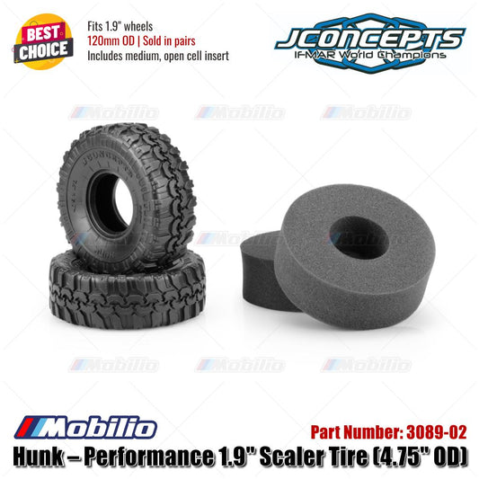 JConcepts #3089-02 Hunk – Performance 1.9" Scaler Tire (4.75" OD) Fits 1.9" Wheels