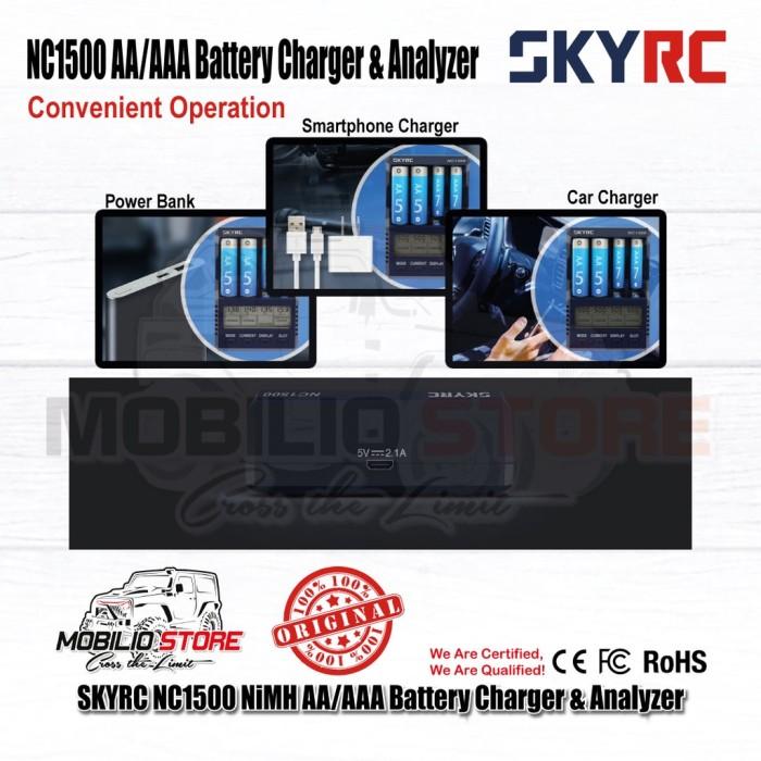 SKYRC NC1500 AA/AAA Charger & Penganalisis Baterai NiMH 5V 2.1A Input USB