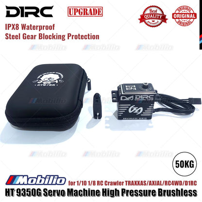 D1RC Steering Gear HT 9350G Servo Machine Tekanan Tinggi Brushless Tahan Air untuk 1/10 1/8 RC Crawler Adventure