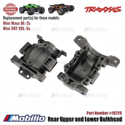 Traxxas Part #10729 Rear Upper and Lower Bulkhead RC Mini Maxx BL-2S Mini XRT VXL-3S